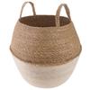 Seagrass Plant Pot with Handles White Ø 32 X 32 Cm 100percent  Seagrass