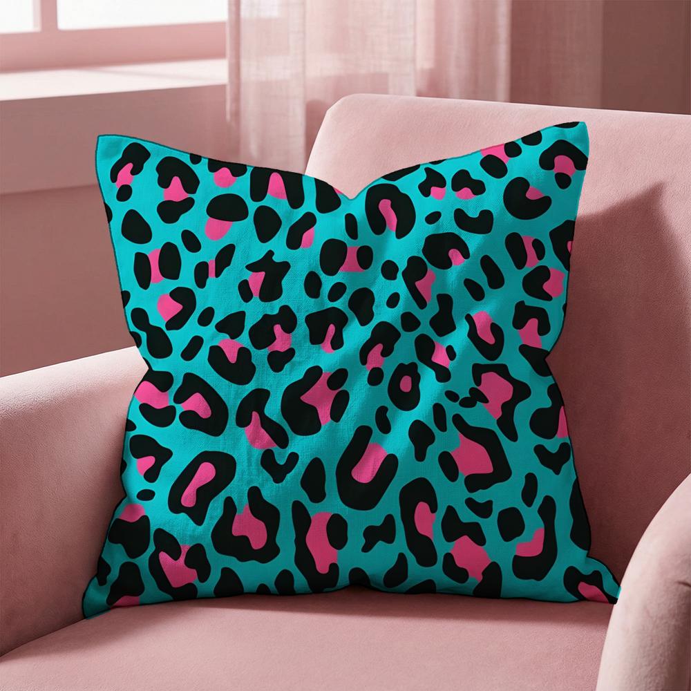 Leopard Texture Cushion Cover MultiScene Pillow Cover for Home  Car  Reversible Soft  Durable for Daily Use