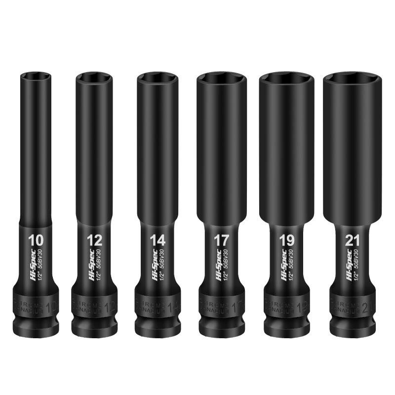 Extended Thin-Walled Hex Deep Impact Socket 8mm for Electric Wrench
