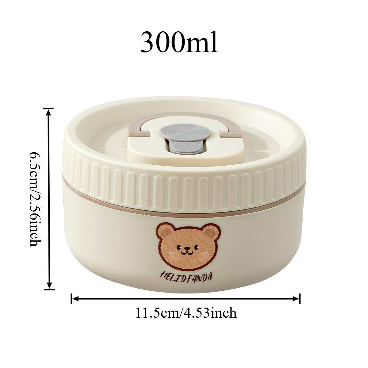 

Portable Ceramics Insulated Lunch Container With Handle Microwave Heatable Sealed Thermal Bento Lunch Box For Kids Students