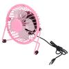 Mini Fan USB Portable Silent Aluminum Blade Home Office Desk Desktop Iron Crafts FansBlue