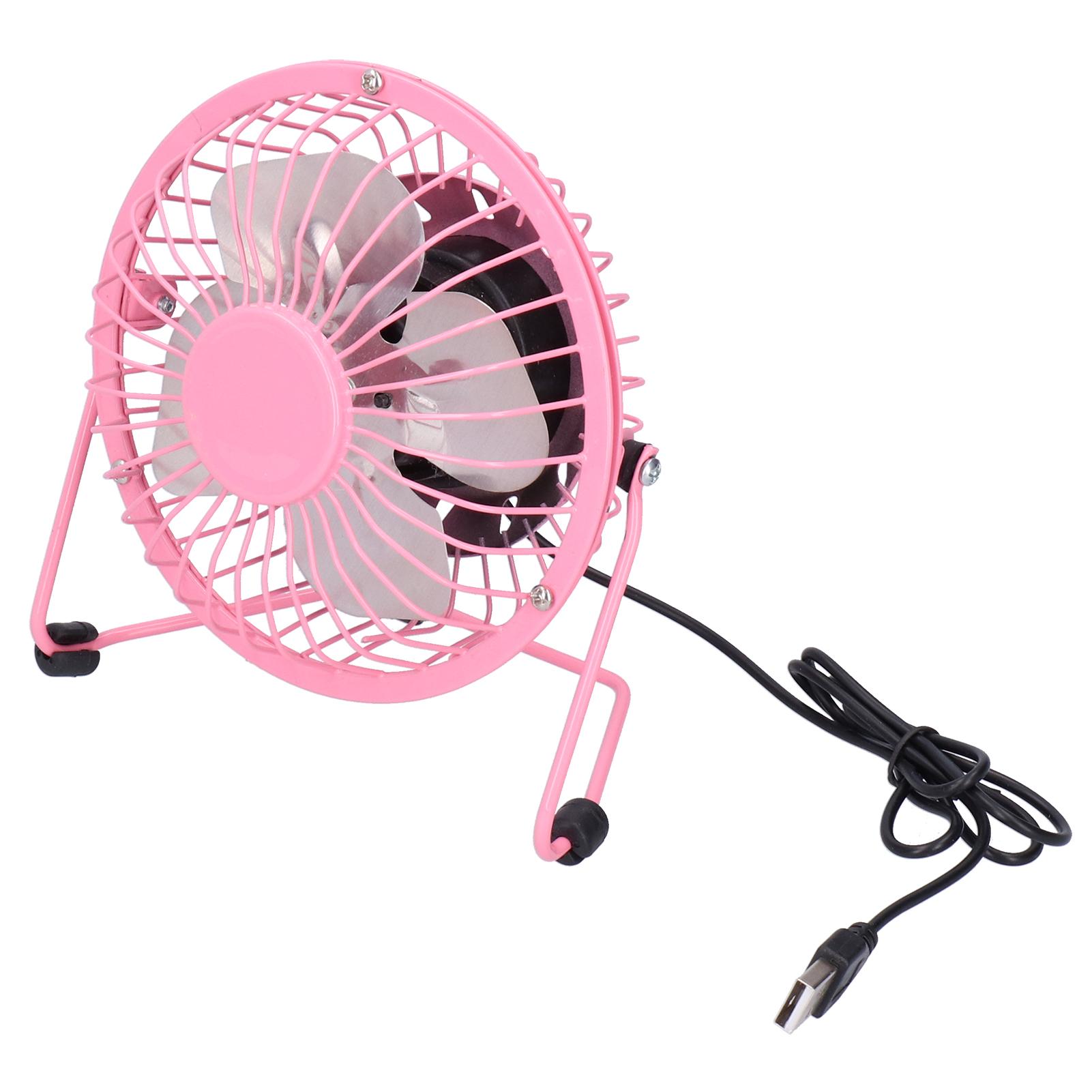 

Мини-вентилятор USB Портативный Бесшумный Алюминиевая лопасть Дом Офис Стол Настольный Железные поделки ВентиляторыСиний розовый