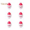 6/24Pcs Christmas Ring Holiday Party Finger Lights Santa Snowflake Tree Snowman Reindeer Glowing Ring Festive Light-up Toys