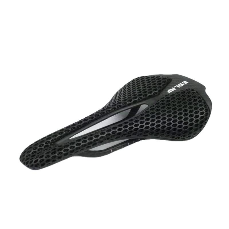 Bicycle Saddle Carbon Fiber 3D Printed Mountain Bike Road Bike Saddle Breathable Shock Absorbing Riding Equipment Carbon Fiber