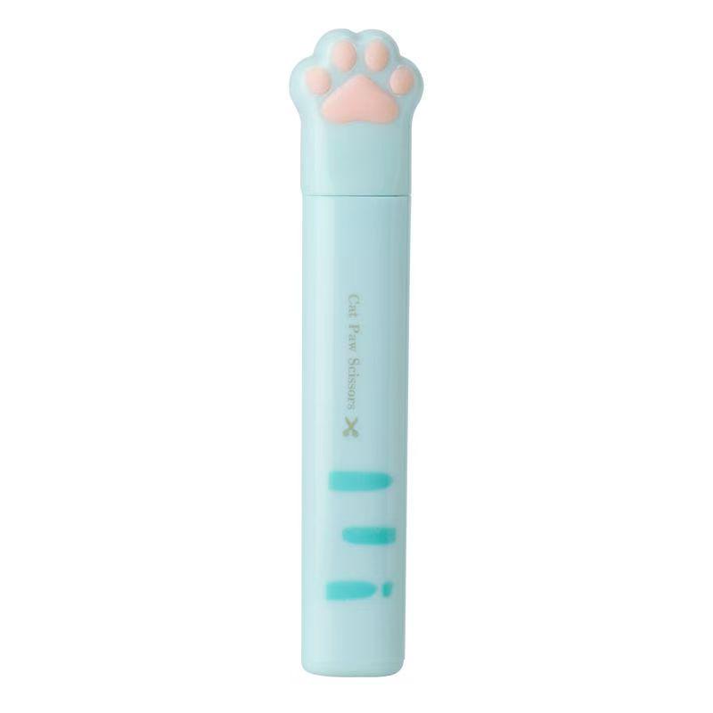Portable Mini Cat Paw Foldable Scissors – Cute Pen-Shaped Craft Tool for Students