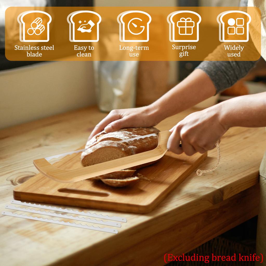 8 Stainless Steel Bread Cutting Knife Replacement Blades Equipped with Screws and Screwdrivers Serrated Bread Replacement Blades