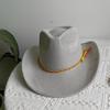 Cowboy Hat Suede Solid Color Men and Women Wide Brim Jazz Hat Outdoor Sun Hat Suitable for All Kinds of Parties Knigh