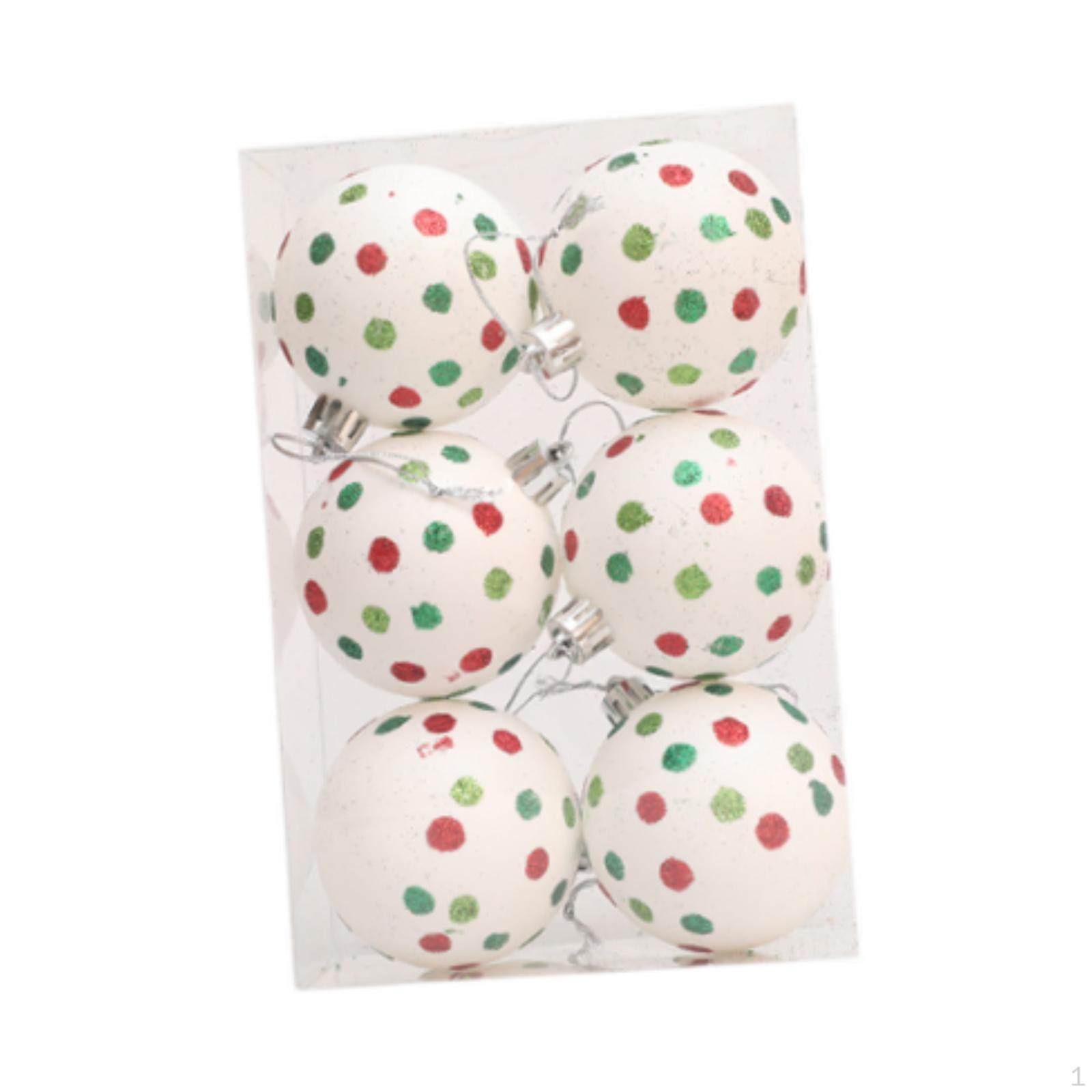 

6 шт. подвесных украшений для рождественской елки, шары, небьющиеся украшения для