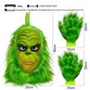 Grinch Masquerade Mask and Gloves Set for Christmas Performances