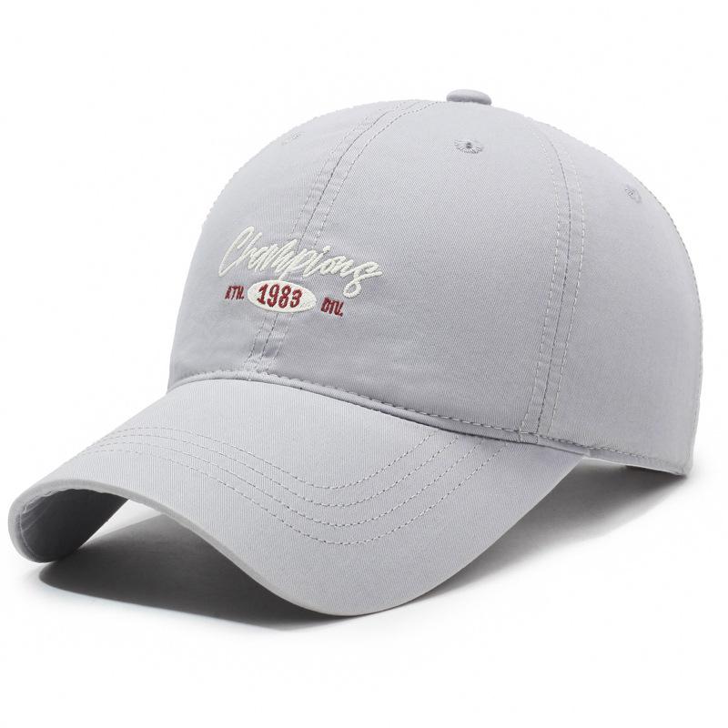 Embroidery Alphabet Baseball Cap Men S And Women S Summer Sunscreen Sunshade Sun Hat Couple Personality Street Soft Top Cap Adjustable серый
