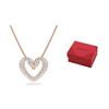 Swarovski Swan Heart Necklace Women Necklace Rose-Gold 5628657