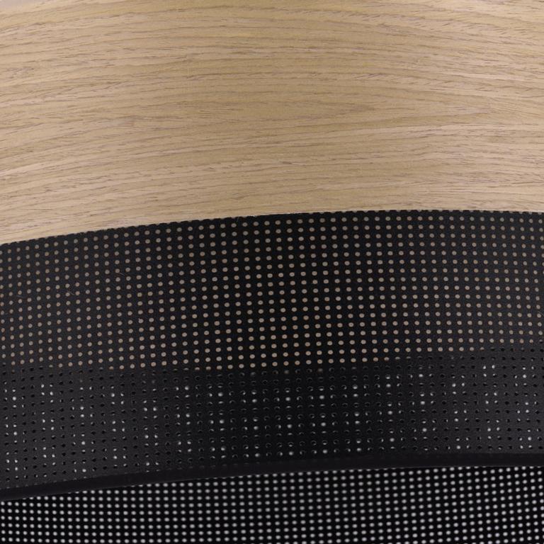 Single Hanging Lamp, Golden Oak Veneer Lampshade, 20Cm