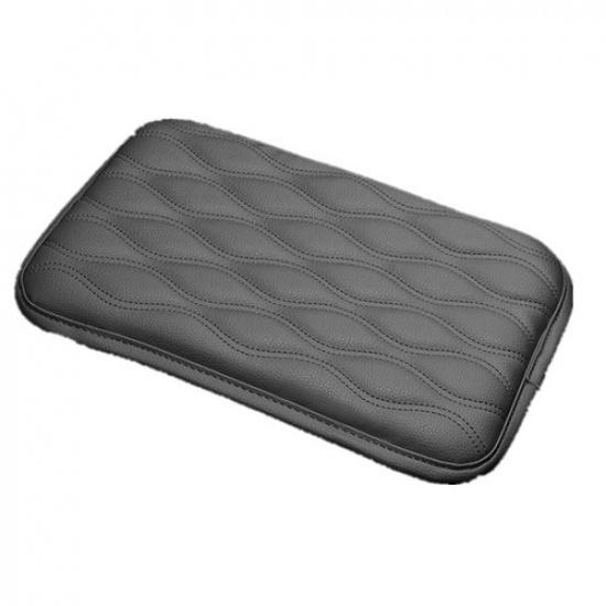 Car Accessories Center Console Box Armrest Cover Pad Leather Arm Rest Mat Gray