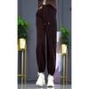 Plush Plus Velvet Thickened Autumn and Winter Large Size High Waist Wear Warm Casual Foot Ties Sports Harunwai Pants Trousers Women's Clothing