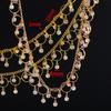 50CM Transparent Crystal Round Charm 10mm Circle Tassel Beaded Copper Short Waist Chains Necklace Bracelet DIY Jewelry Making