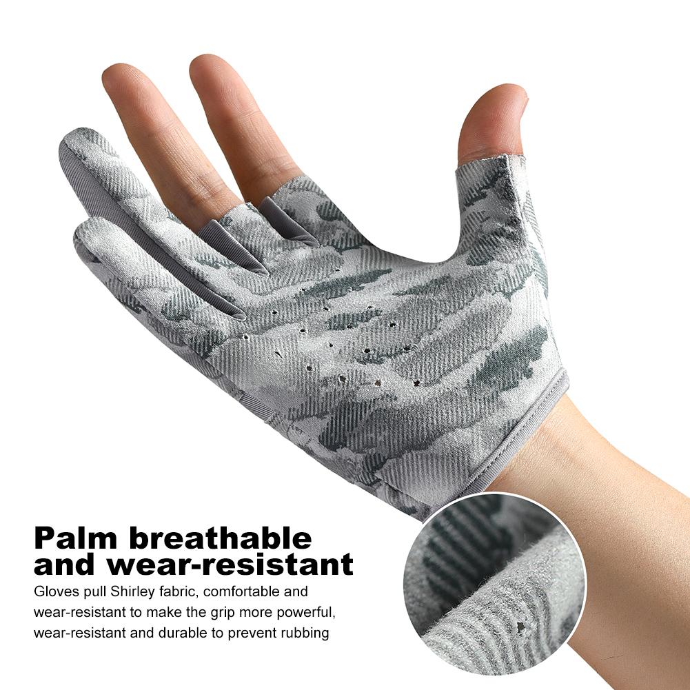 Fishing Gloves for Men Breathable Summer Sun Protection Gloves Adjustable Angling Cycling Sports Gloves Fly Fishing Accessories
