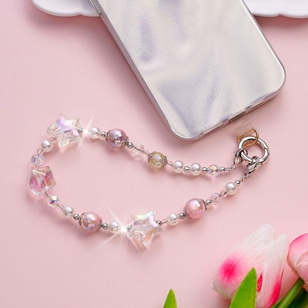 Dazzling Phone Case Chain Lanyard Short Phone Bracelet High End Phone Lanyard Pendant