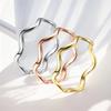 Fashion Simple Wave Ring Stainless Steel Women‘s Vintage Geometric Line Finger Rings Wedding Jewelry Gift for Lover Couple New