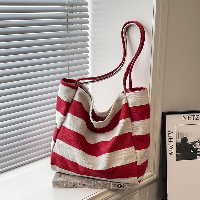 

College style black plaid canvas bag large capacity Korean version open square shoulder bag cloth bag student female new model