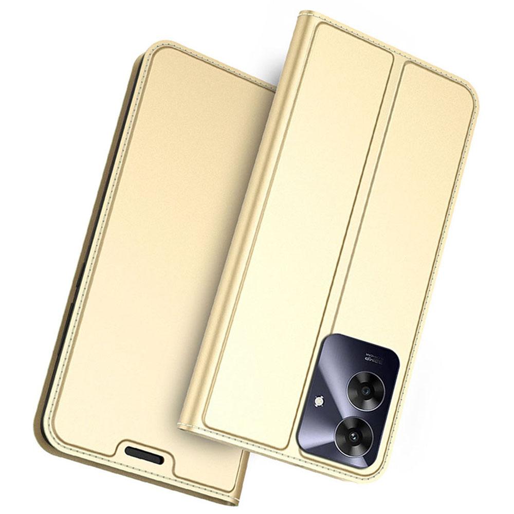 For Realme Note 60 Case PU Leather Phone Cover with Card Holder Stand Magnetic Closure