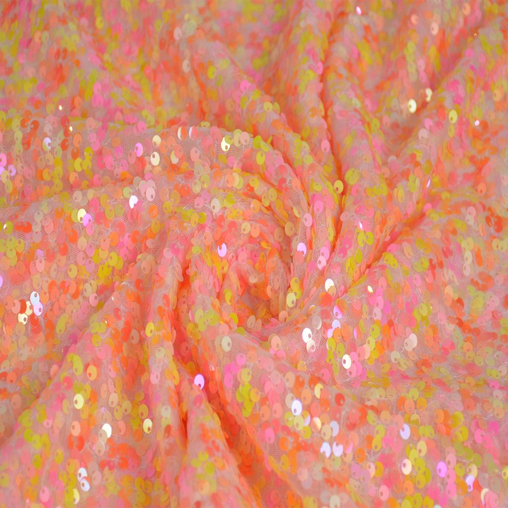 Sparkly Sequin Fabric Opaque Glitter Material for Wedding Stage Backdrop Decor Party Performance Costume DIY Sewing 1/3Yard