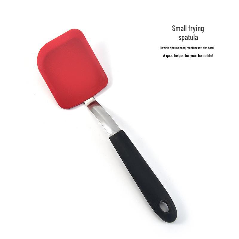 Stainless Steel Handle Silicone Frying Spatula - Mini Stir-fry Kitchen Utensil