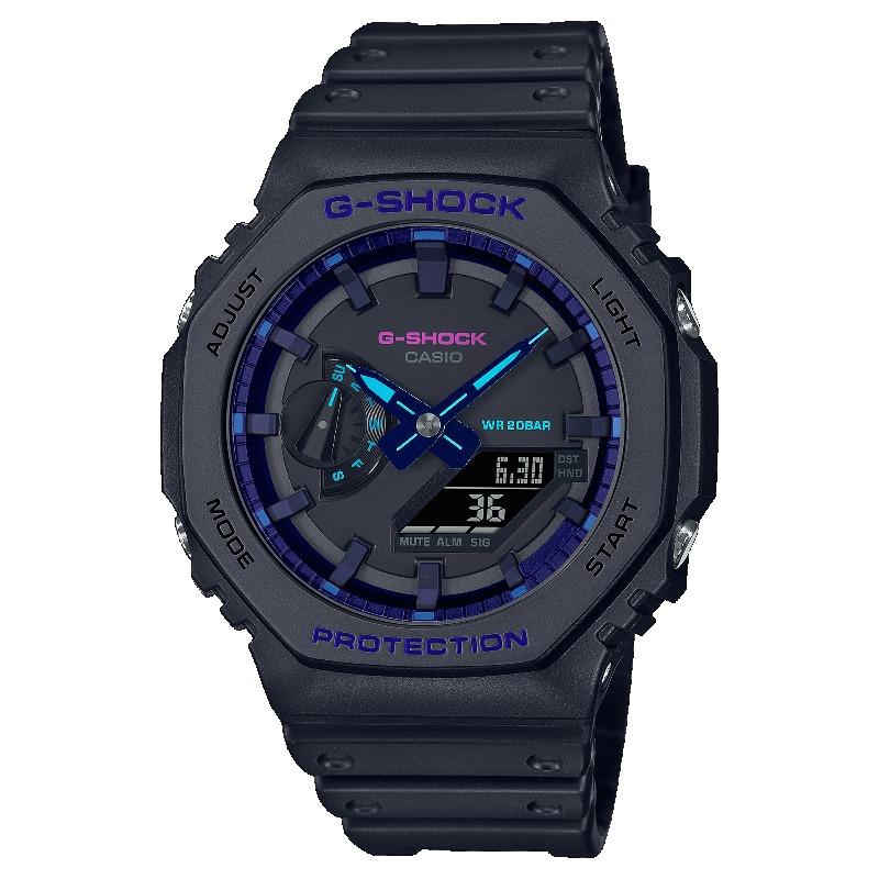 

Casio Men s Resin 200M Water Resistant Analog Shock Resistant Quartz Watch GA-2100VB-1A чёрный