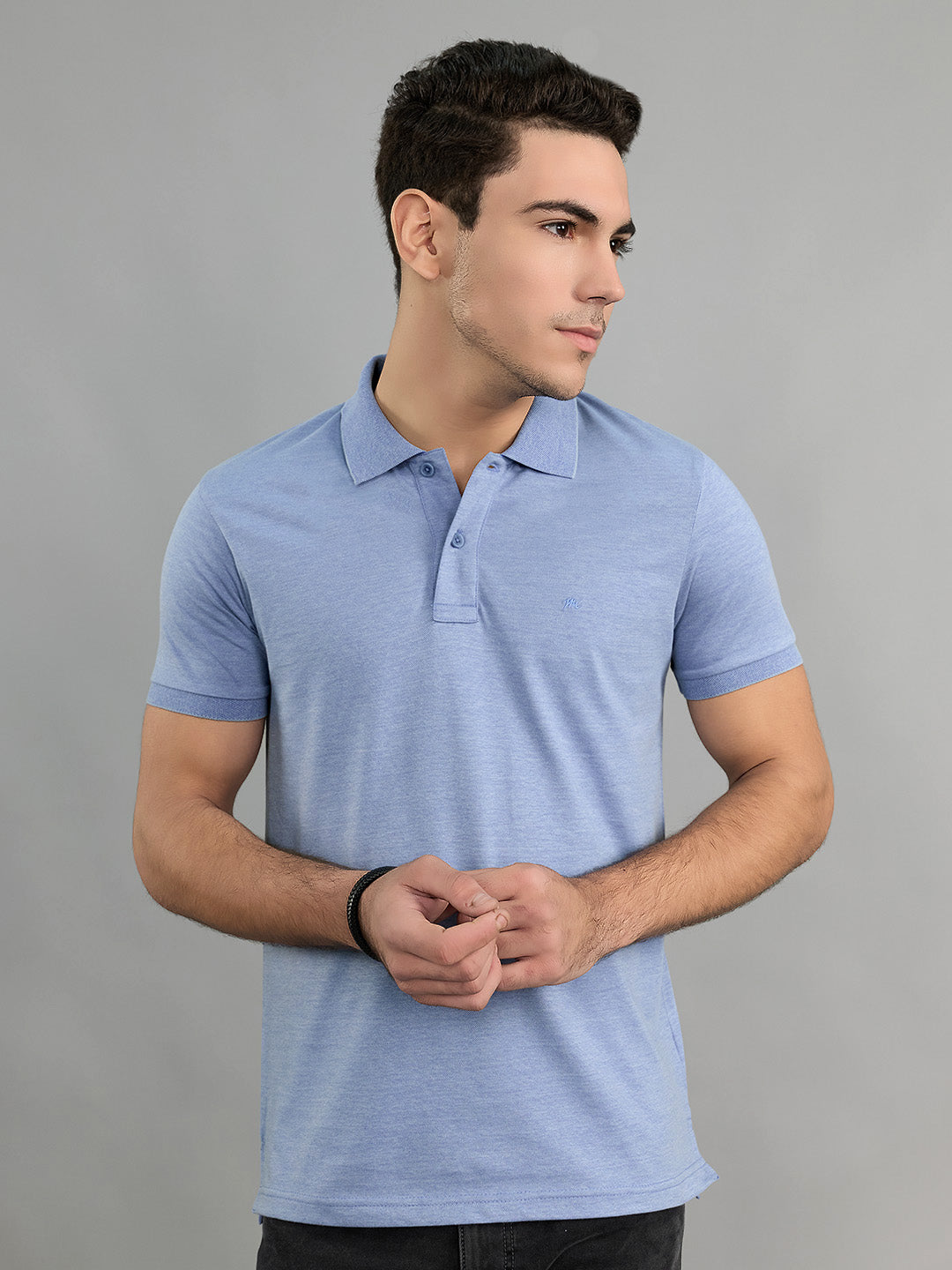 Monte Carlo Men Regular Fit Light Blue Tshirt L светло-синий