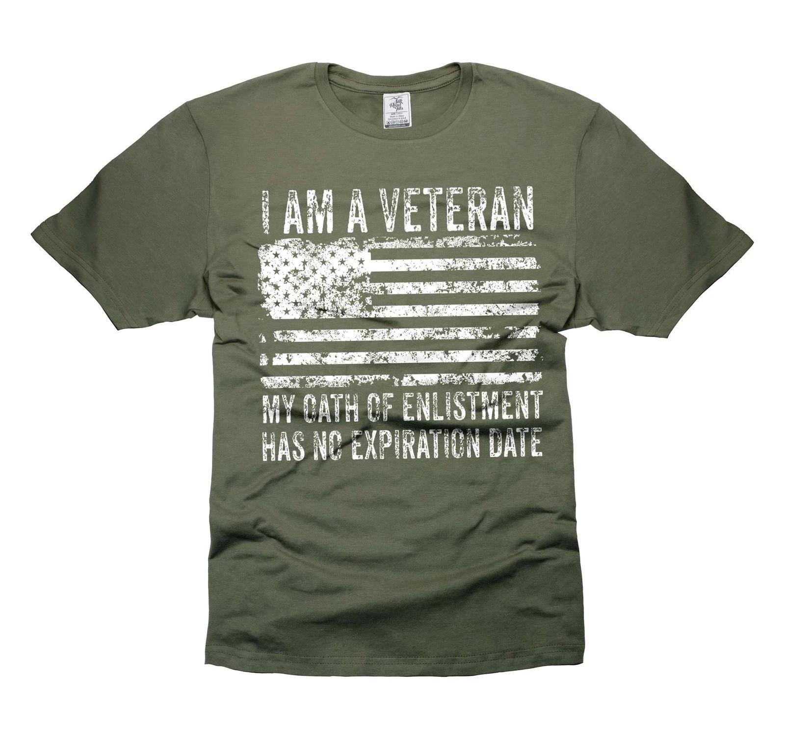 Mens Veteran T-shirt I Am A Veteran Shirt Veteran USA Flag Patriotic Tee Shirt 2XL