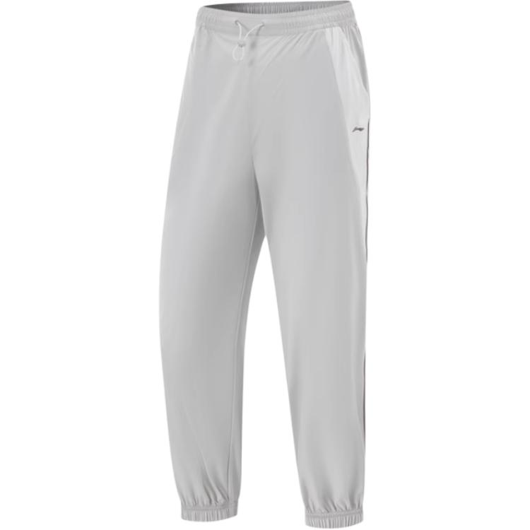 

Li Ning Серия Фитнес Однотонные Простые Универсальные Удобные Вязаные Спортивные Брюки Женские Брюки Светло-серый Молочно-белый AYKV154-4 XL