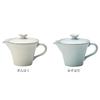 This 280ml teapot features a matte finish and a flower-shaped design. It's made of Seto ware and features a light blue Mizuhada finish. It