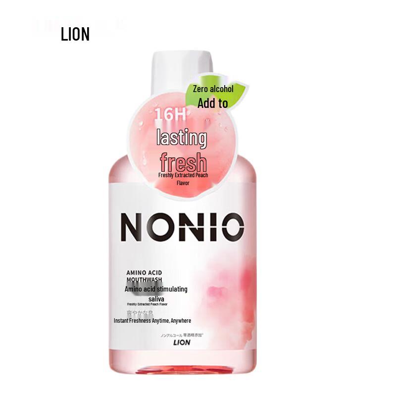 Lion NONIO Water Peach Blackberry Amino Acid Mouthwash