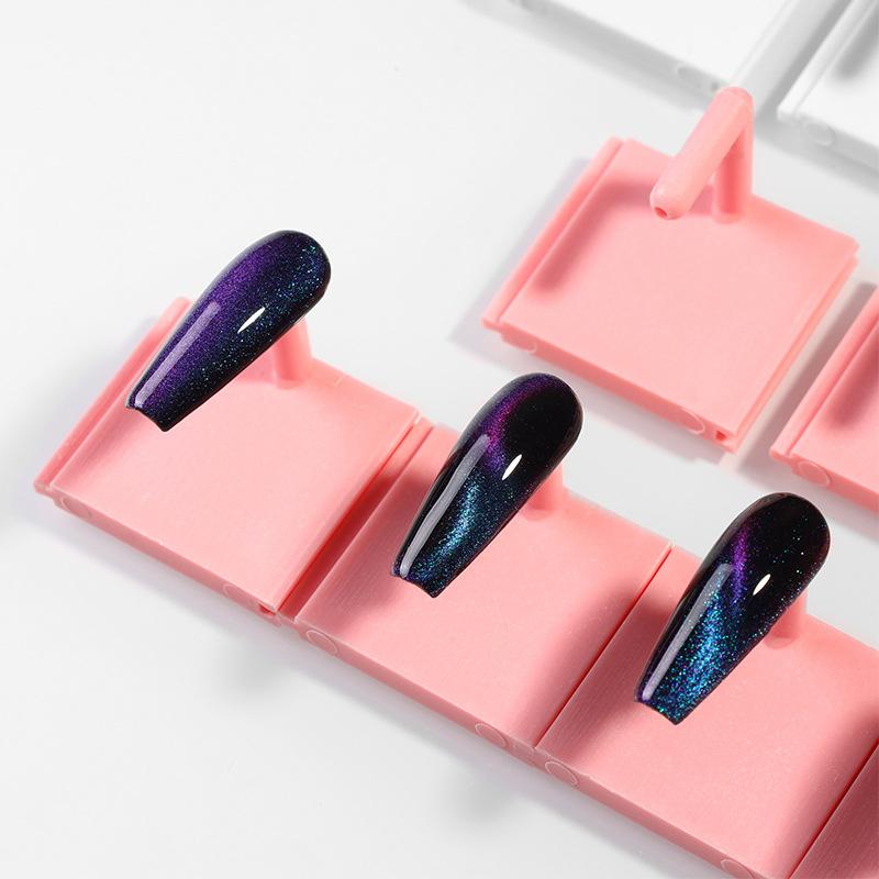 10Pcs/Set Nail Practice Display Stand Detachable Nail Training Holder Plastic False Nail Polish Color Display Shelves Base