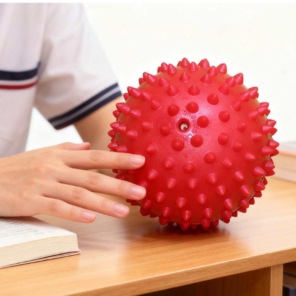 7.5cm PVC Spiky Hard Massage Ball Trigger Point Sport Hand Foot Pain Fasciitis RelieverRed