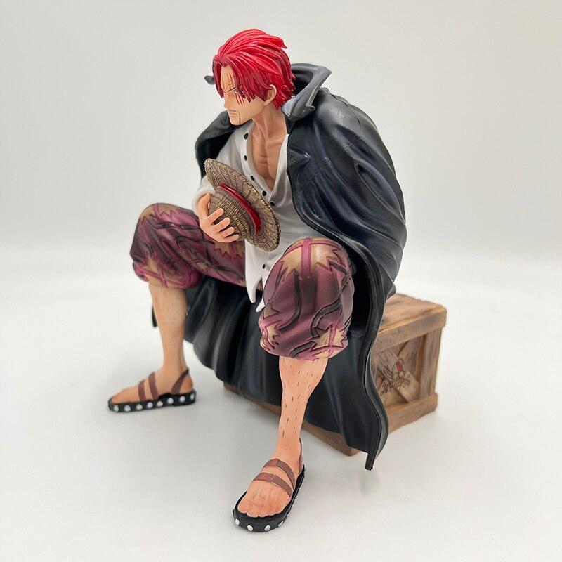 18cm One Piece Shanks Anime Figure Four Emperors Red Haired Shanks Action Figure Adult Collectible Model Doll Toys Gift