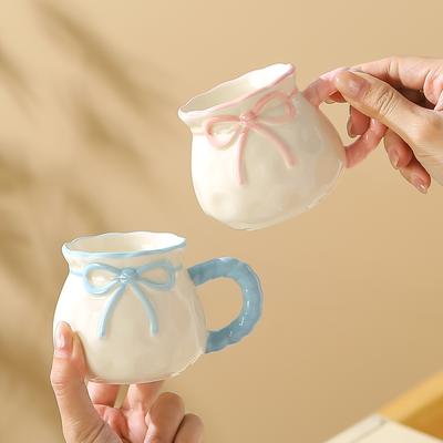 Creative High-value Mini Lucky Bag Ceramic Mug Household Souvenir Drinking Cup Girls Birthday Gift Cup