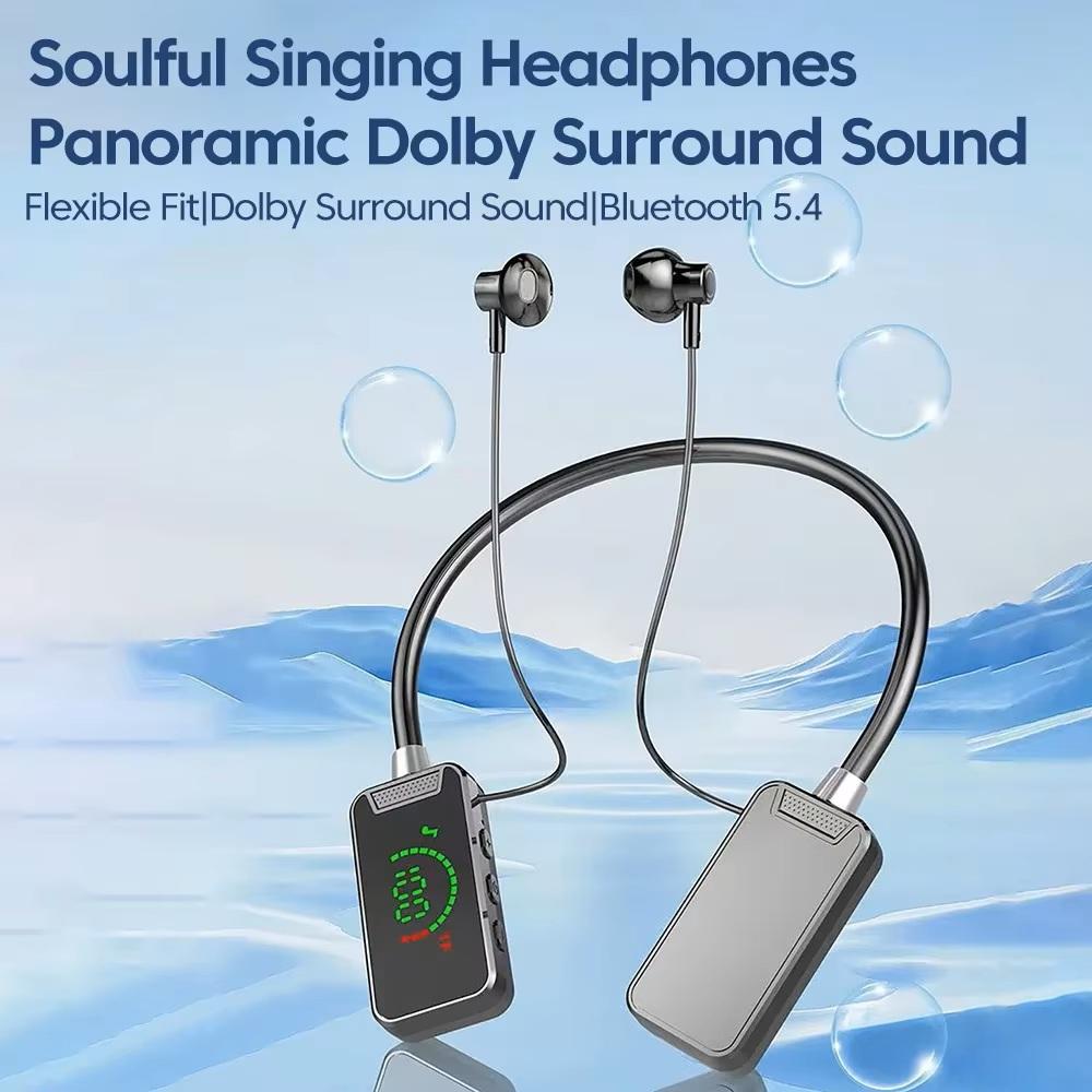 Bluetooth Headphones 5.3 Smart Digital Display Ultra-Long Standby SD Earphone