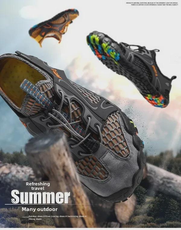 Turistická a obojživelná obuv: Velká brodivá, potápěčská a fitness obuv