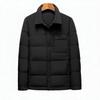 Mens Lightweight Down Jacket With Shirt Collar Business Casual Warm Outerwear Thin Fill 100g White Goose