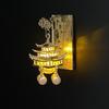 Ancient Style Luminous Lantern Refrigerator Magnet with Pavilion Tassel and Pearl Ornament