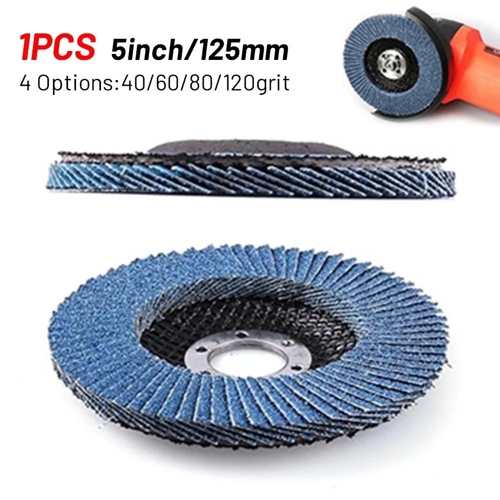 5'' 125mm Metal Sanding Flap Discs Grinding Wheels Wood Cutting 40/ 60/80/120grit For Angle Grinder Sanding Polishing Tool Acces
