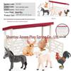 Detachable Thatched Farmhouse Animal Model Playset for Kids