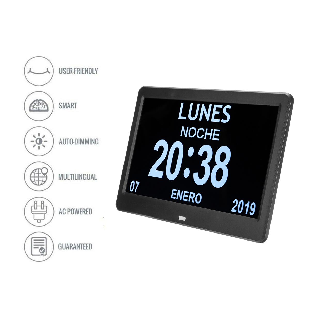 Reloj despertador con calendario Digital y demencia LED de 10