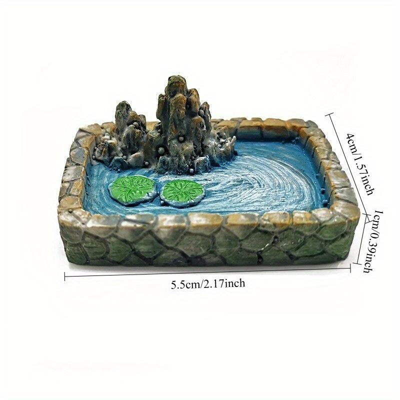 1Pc Vintage Pool Figurine Ponds Model Resin Craft Ornament Home Decoration Miniature Garden Fairy Glass Decor DIY Accessories