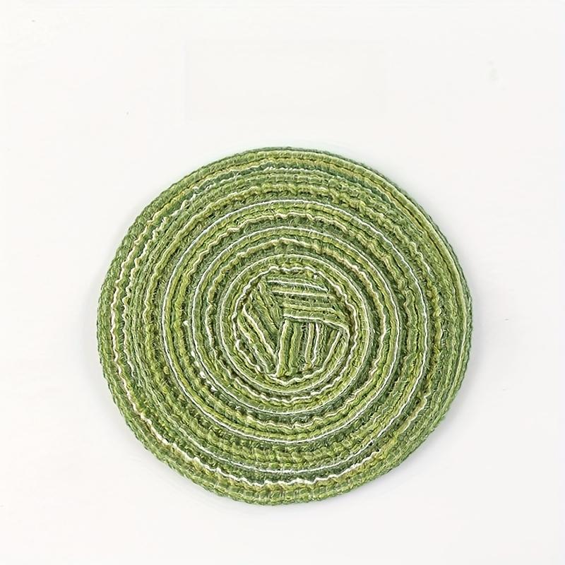 

Non-Slip Heat Resistant Small Placemats, 4.5-Inch Round Woven Coasters, Durable Polyester Material - Perfect for Table Decor and Accessories
