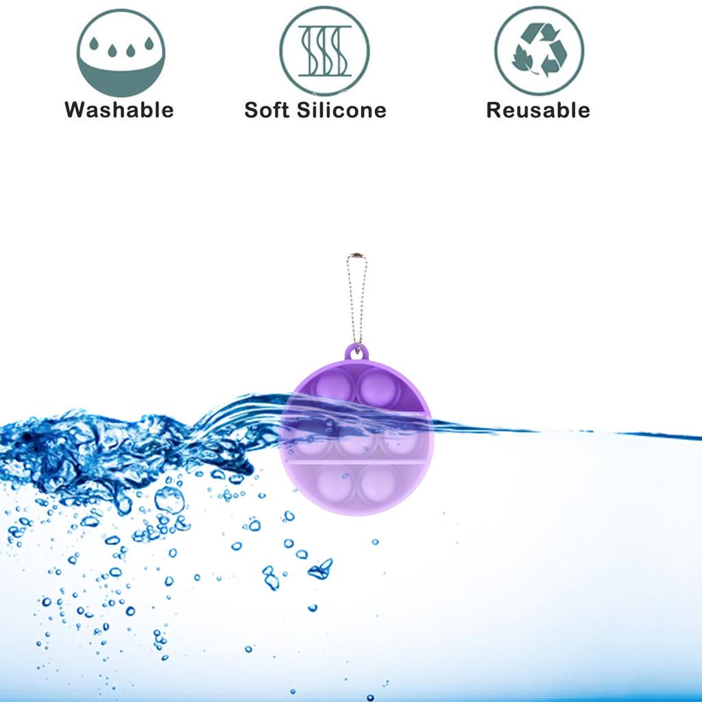 Children Adult Push Bubble Sensory Toy Key Ring Educational Toy