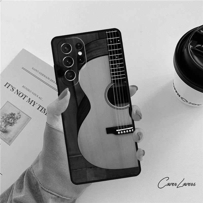 Musikalische Geige Gitarre Handyhülle Für Samsung Galaxy S24 S25 S23 S22 Ultra Note 10 20 Plus S20 S21 FE Hülle