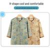 Stylish Chinese-Inspired Summer Top for Elderly Women – Loose Fit, Three-Quarter Sleeves