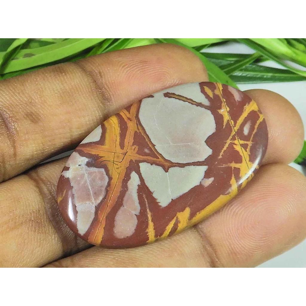 26X44X03MM Přírodní Noreena Jaspis Oválný Kabošon Volný Drahokam 38Cts SK-3839