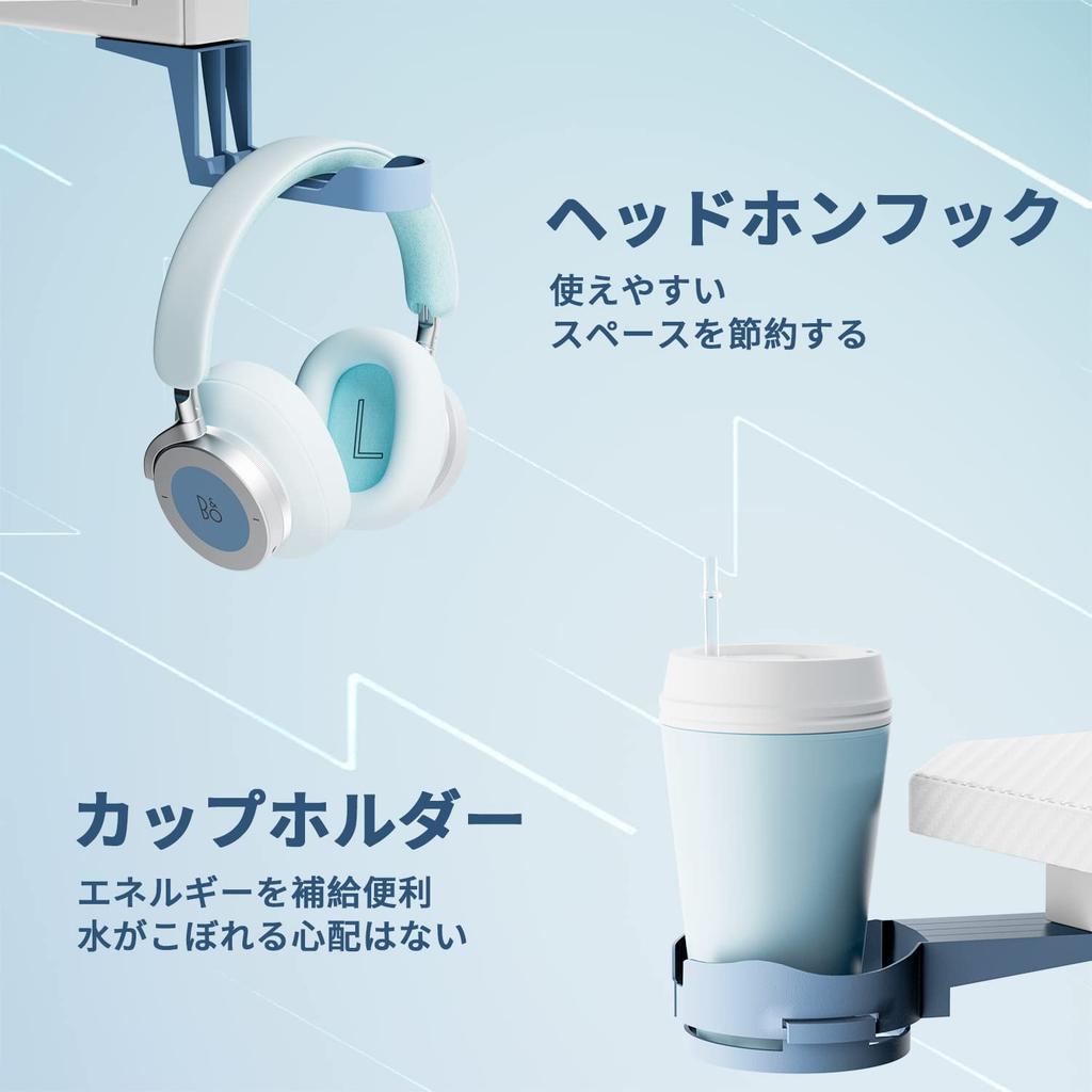 Victone Schreibtisch für Gamer Breite 112cm x Tiefe 60cm x Höhe Computertisch PC-Schreibtisch Gaming-Schreibtisch Büroschreibtisch Arbeitstisch Carbonfaser-Oberfläche Becherhalter und